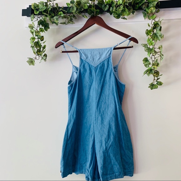 ONE X TEASPOON Denim Romper Short Tall Small - Picture 6 of 8